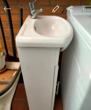 Mueble de baño con lavabo encastrado