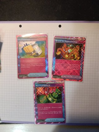 Lote de 3 Cartas Pokémon