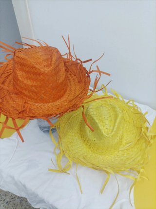 Set de 3 Sombreros de Paja Estilo Vaquero