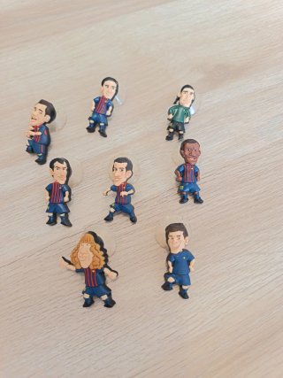 Set 8 Figuras Caricatura FC Barcelona
