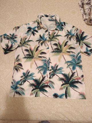 Camiseta Hawaiana Estampado Palmeras