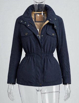 Abrigo impermeable Massimo Dutti azul