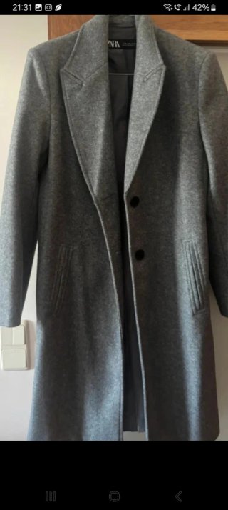 Abrigo Zara Gris Elegante