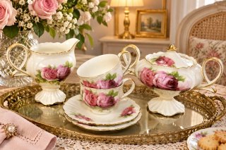 Set de Porcelana Vintage Rosas William Collection