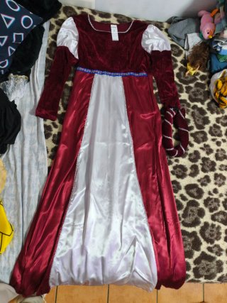 Disfraz Medieval Rojo y Blanco Talla M