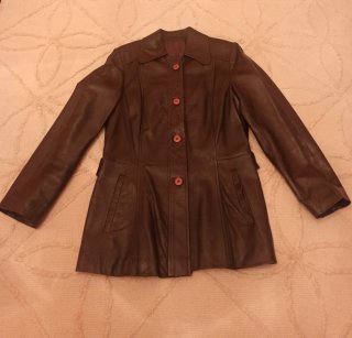 Chaqueta  piel de mujer marrón