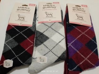 Lote 3 Pares Calcetines Lana Rombos