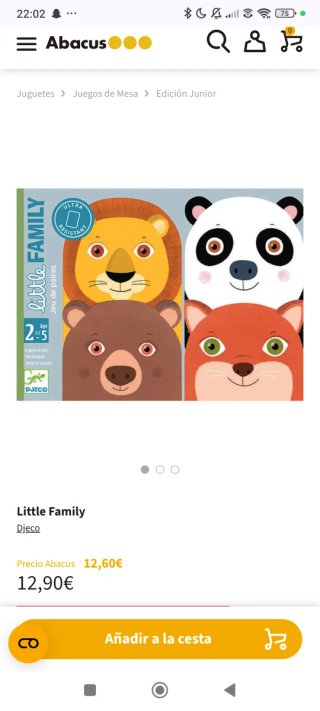 Juego de Cartas Little Family de Djeco