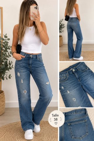 Pantalón Vaquero t/ 38 Zara BASSIC denim z1975