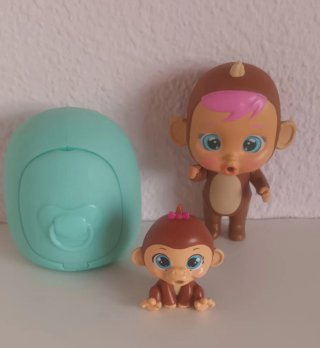 Moni y su mascota con casita bebes llorones
