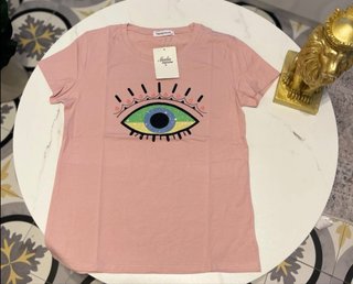 Blusa Rosa con Estampado de Ojo tallas s m l xl
