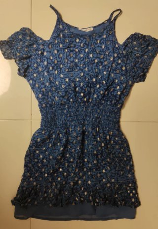 Vestido Brownie Azul Talla XS