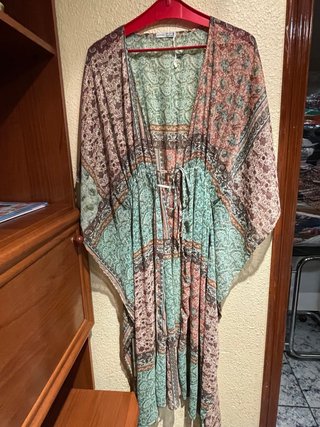 Kimono de playa estampado