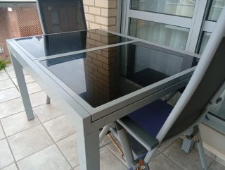Mesa Extensible de Jardín Aluminio 120/180 cm