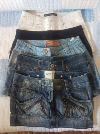 Lote 4 Shorts y Falda Vaquera Talla XS
