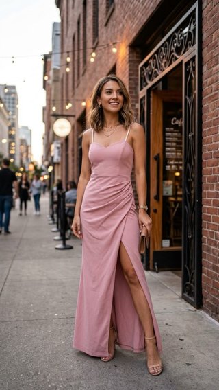 Vestido Largo Rosa para Eventos