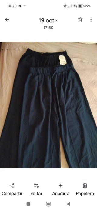 Lote de 2 pantalones azul marino, gris y falda