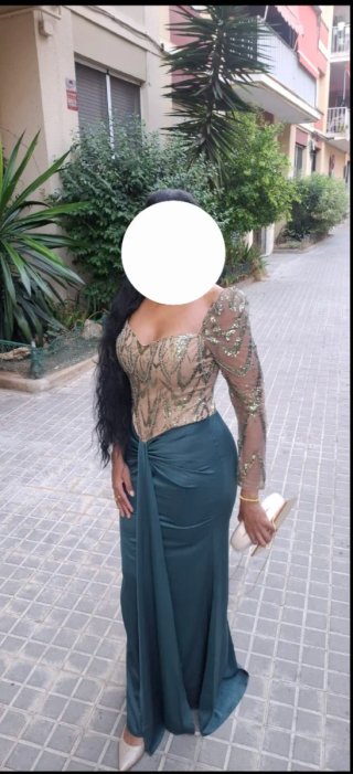 Vestido largo elegante,  usado solo  1h