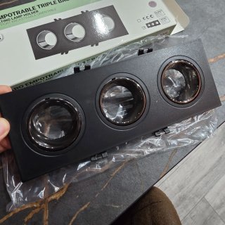 Aro Empotrable Triple Negro nuevo