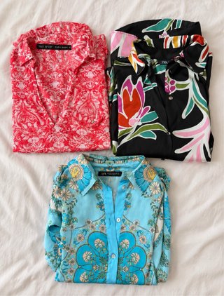 Lote de 3 camisas Zara talla XS
