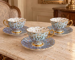 3 tazas de té con platillos Royal Albert