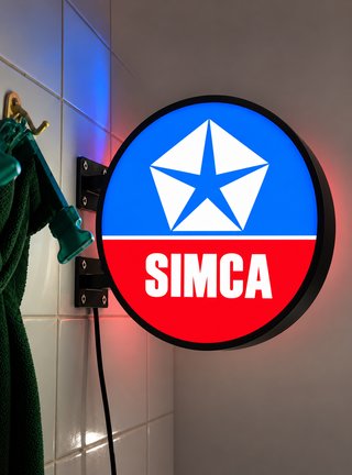 Cartel Banderilla LED SIMCA