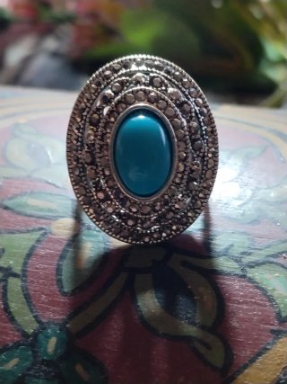 Anillo Vintage con Piedra Turquesa