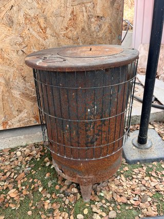 Chimenea de hierro rústica