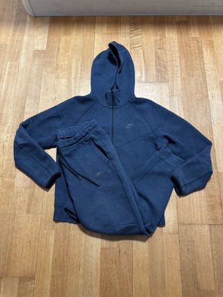 Conjunto Nike Tech Fleece Azul Talla M