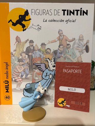 Figura Tintin Milu medio angel