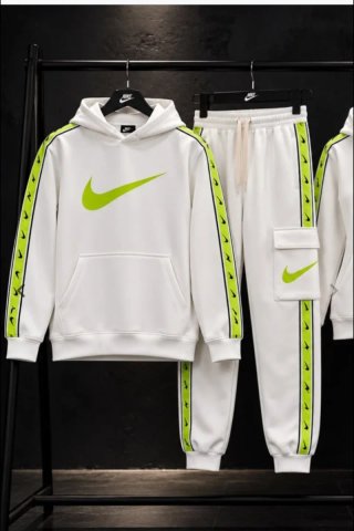 Chándal Nike Blanco y Verde