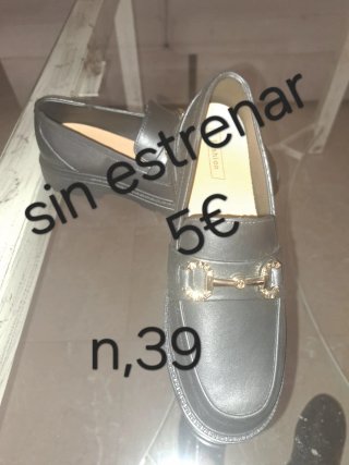 Mocasines Negros Talla 39