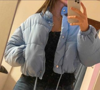 Cazadora Acolchada Bershka Azul