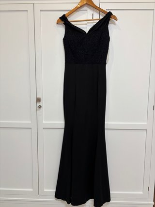 Vestido largo negro para eventos