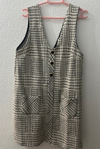 Vestido corto estampado pata de gallo