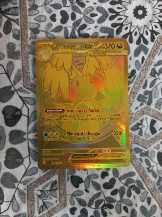 Carta Pokémon Mega-Dragonite EX Dorada