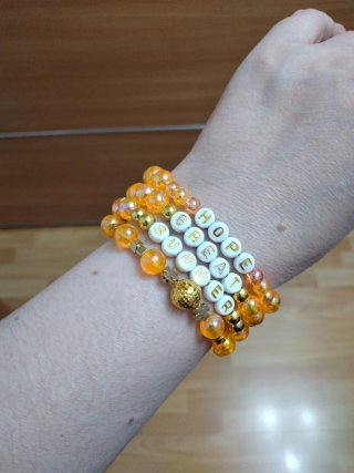 Lote de 4 pulseras elásticas de 19,5 cm
