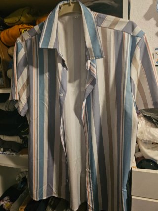 Camisa de rayas manga corta