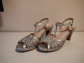 Sandalias Plateadas Talla 39