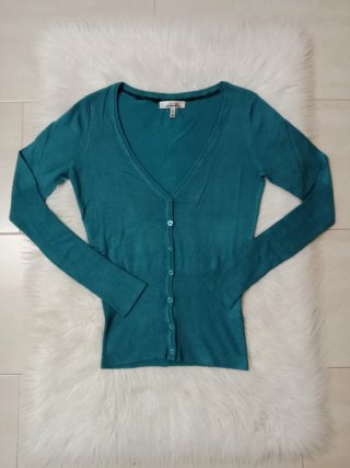 Cárdigan Bershka Verde Azulado Talla M