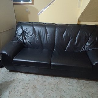 Set de 2 Sofás (3 y 2 plazas) Negros