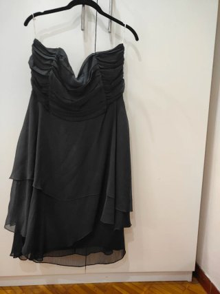 Vestido Palabra de Honor Negro