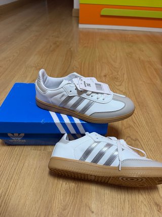 [NUEVAS] OFERTA Samba OG Talla 38 Blanco/Plata