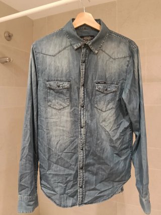 Camisa Vaquera Azul Pull&Bear
