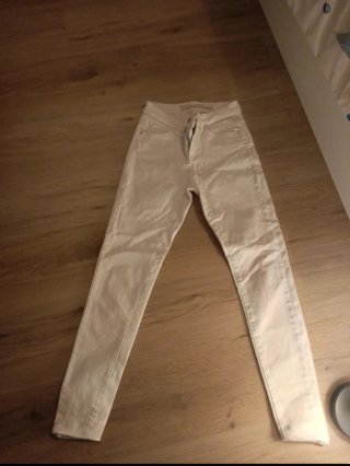 Pantalón Pitillo Blanco vaquero