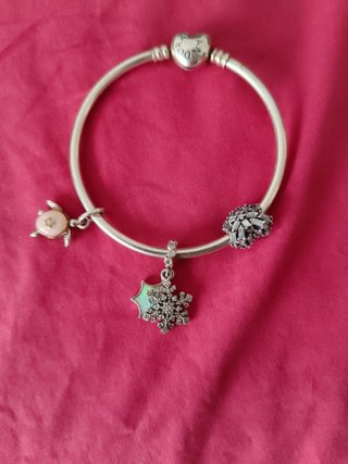 Pulsera Pandora de Plata con 3 Charms
