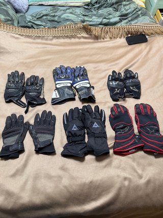 Lote 6 Pares de Guantes de Moto