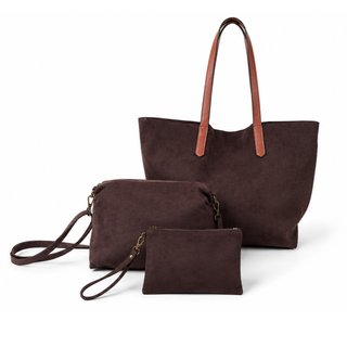 NUEVO - Bolso de Ante para Mujer Set de 3 Bolsos