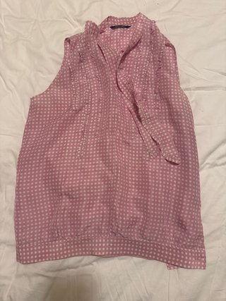 Blusa Rosa de Lunares Sin Mangas - Tintoretto