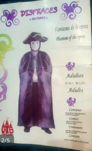 Disfraz Fantasma de la Ópera Adulto
